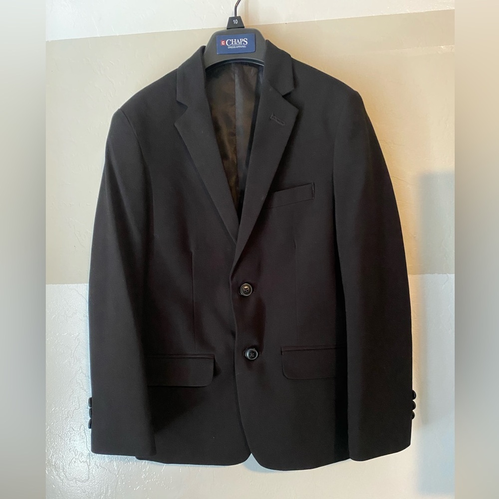 ✨🌸2/$25🌸✨Chaps Boys Black Blazer Jacket 2 Button Sz 10